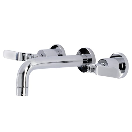 Kingston Brass KS8121KL Two-Handle Wall Mount Bathroom Faucet, Polished Chrome KS8121KL